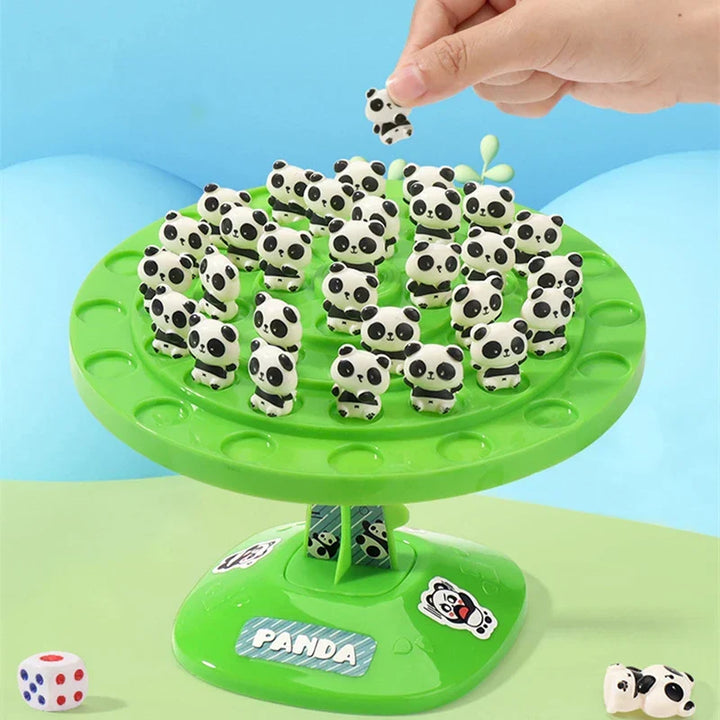 Jeu de balance PandaLux créatif avec figurines panda, puzzle éducatif pour enfants, développe la motricité fine.