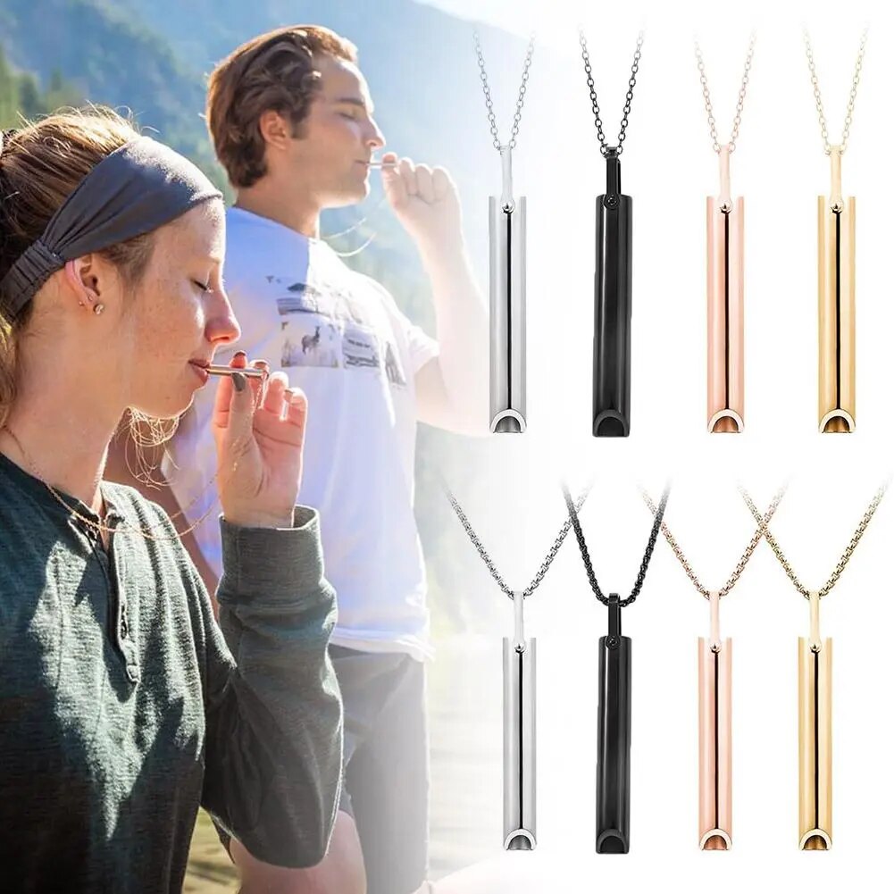 Collier respiratoire élégant pour sevrage tabagique naturel, aide sans nicotine efficace.