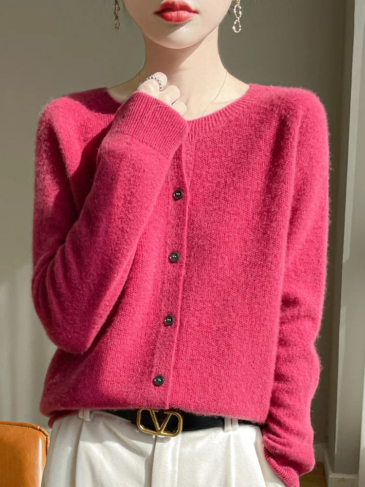 Cardigan chic et confortable pour femme, idéal pour le printemps et l'élégance quotidienne.