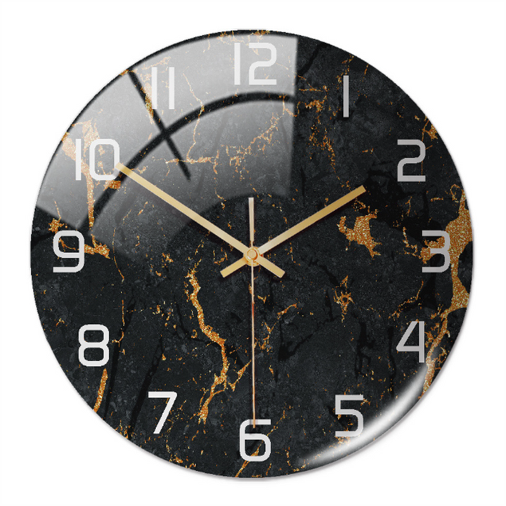 Sublime horloge murale design effet marbre Ø30 cm, silencieuse, parfaite pour toute pièce.