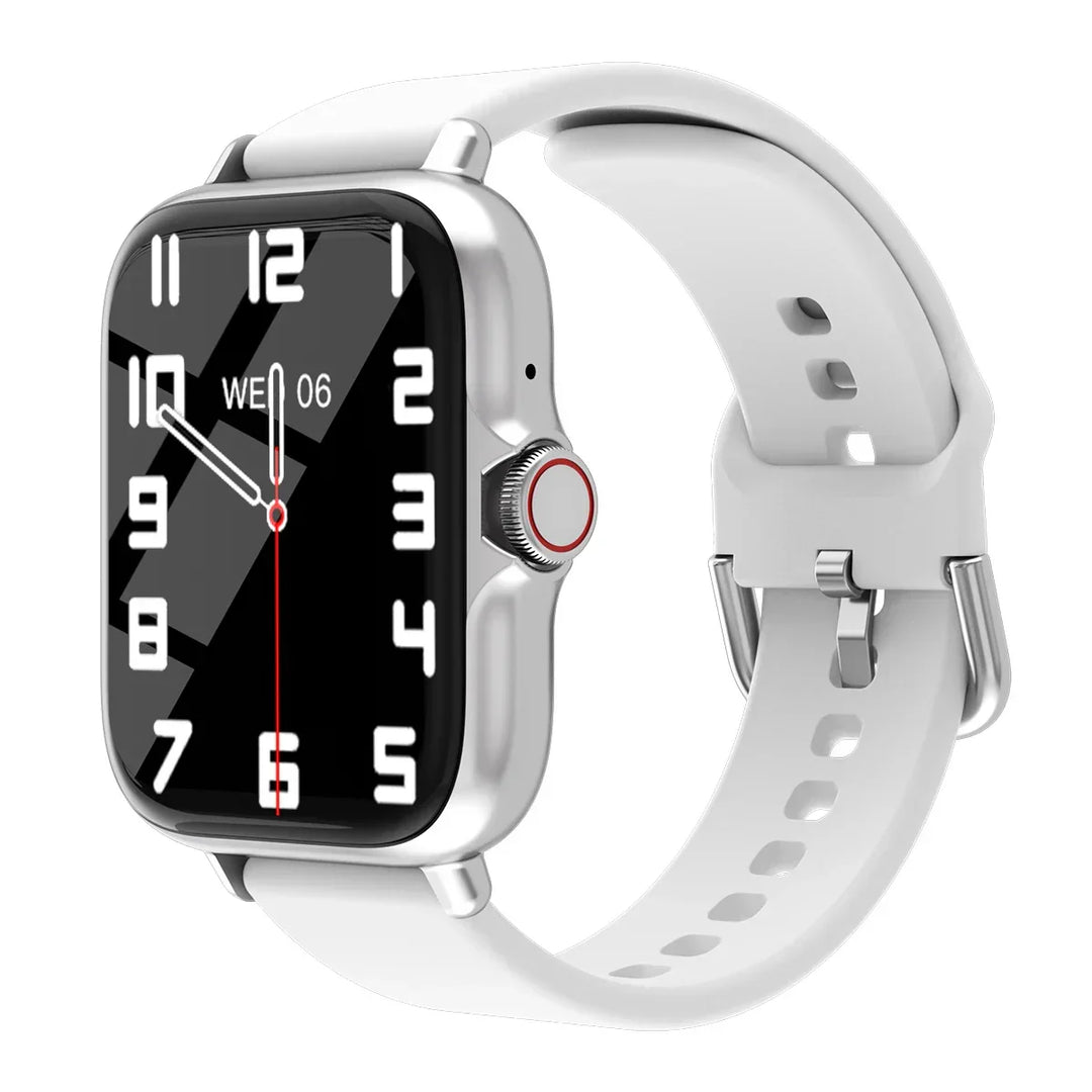 Montre intelligente étanche portée pendant le sport, idéale pour le suivi d'activité et le rythme cardiaque.