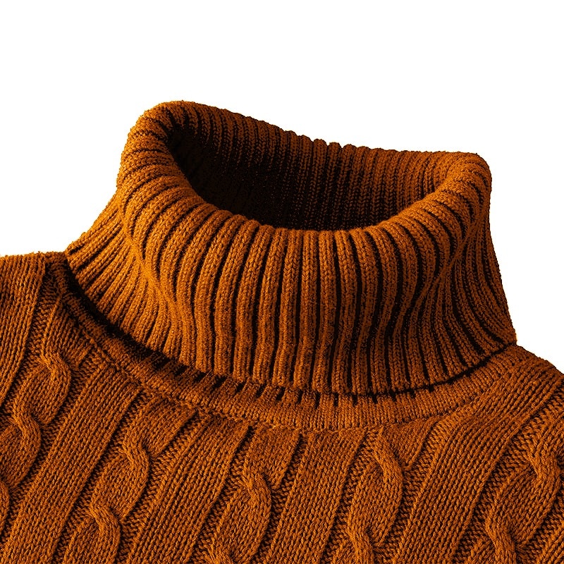 Essentiel hivernal : pull col roulé homme chaud, confortable et élégant pour un style masculin affirmé.