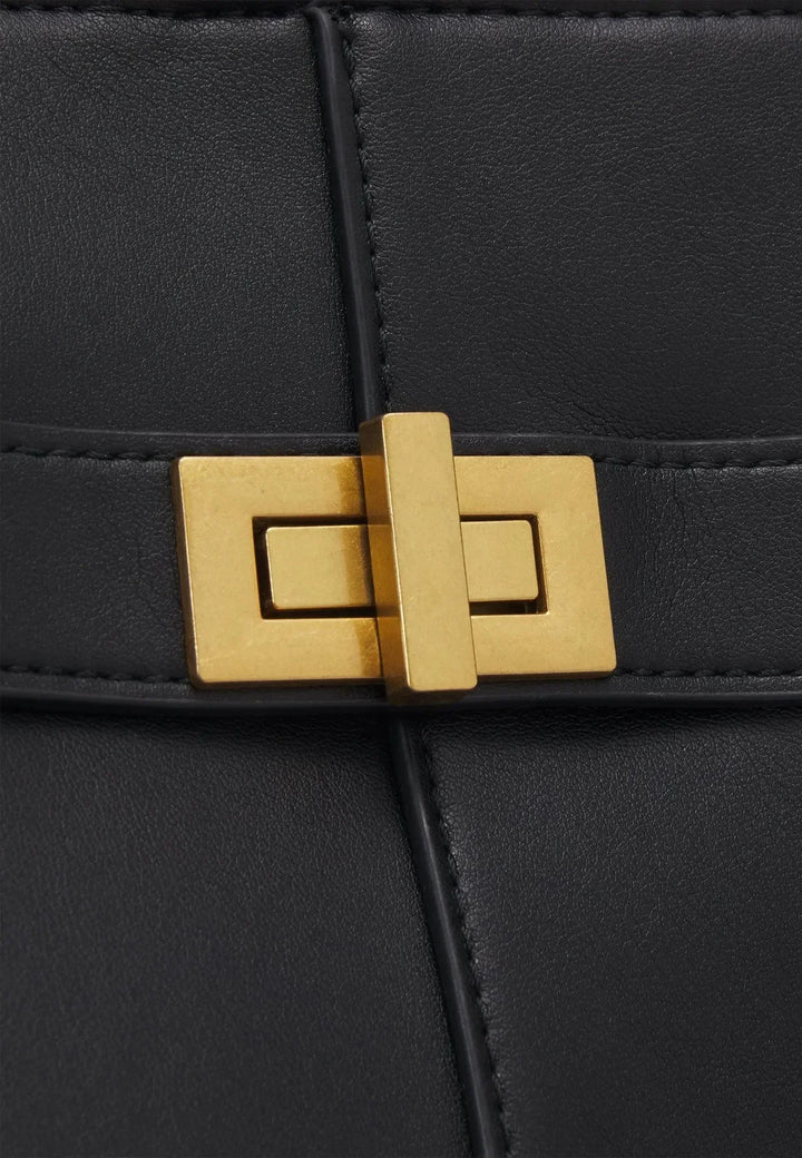 Élégant sac à main noir grand format pour femmes, idéal pour le travail, le bureau ou l'usage quotidien.
