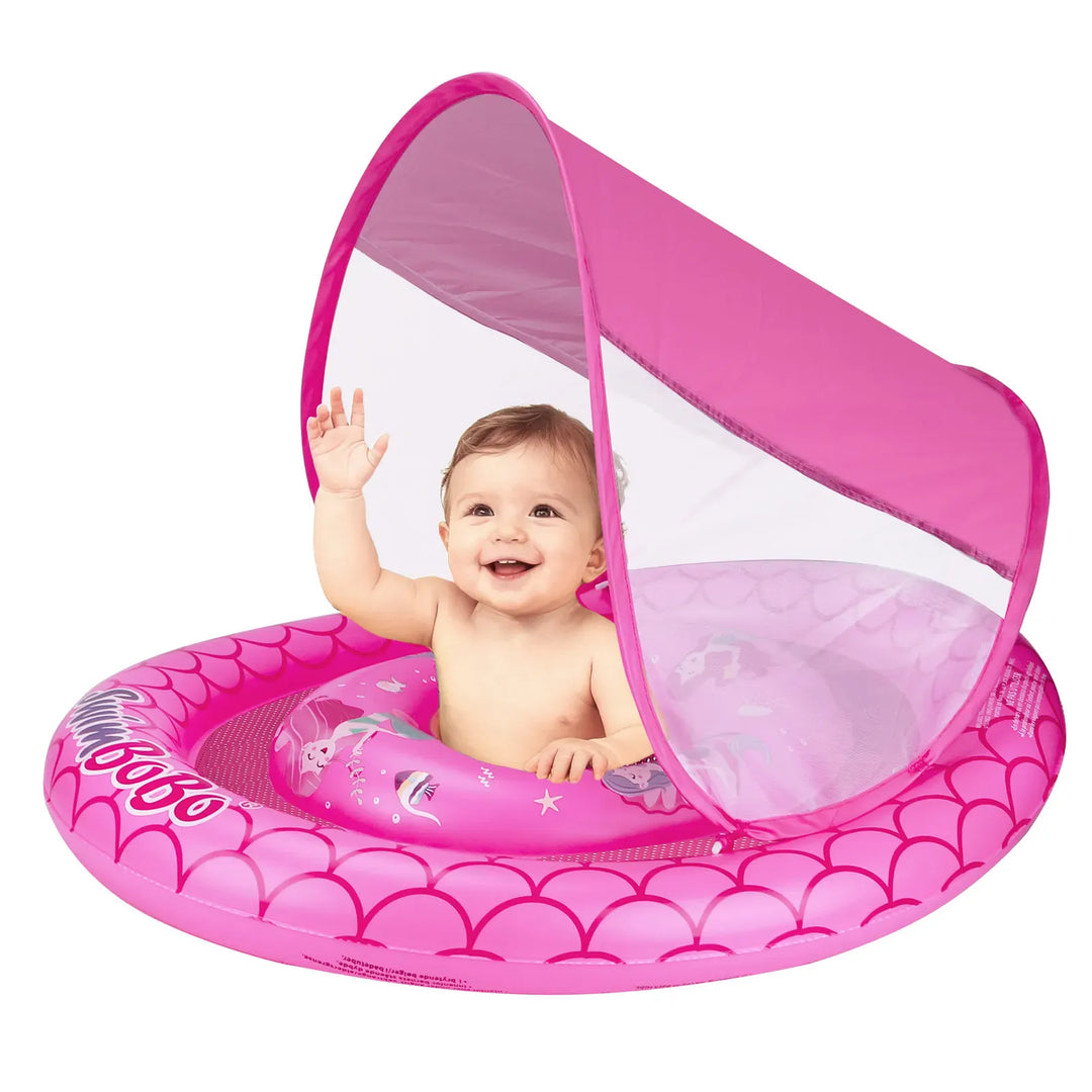 Bouée gonflable sécurisée pour bébé avec siège ergonomique. Parfaite pour les jeux aquatiques en été.