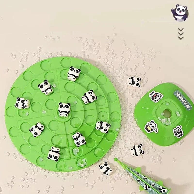 Plateau de jeu PandaLux avec pandas et poids, un jeu de balance et puzzle éducatif pour stimuler l'apprentissage.