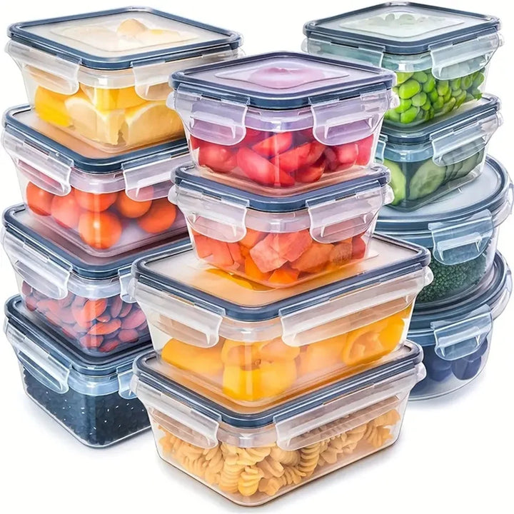 Ensemble de 12 boîtes de conservation alimentaire pour cuisine, maintien au frais, sans BPA.