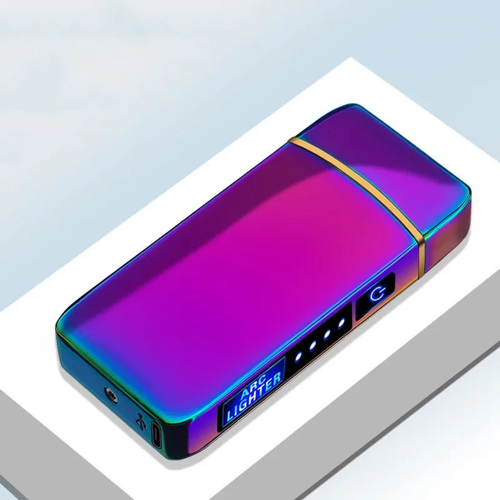 Cadeau idéal: briquet plasma USB rechargeable, électronique, pratique et durable.