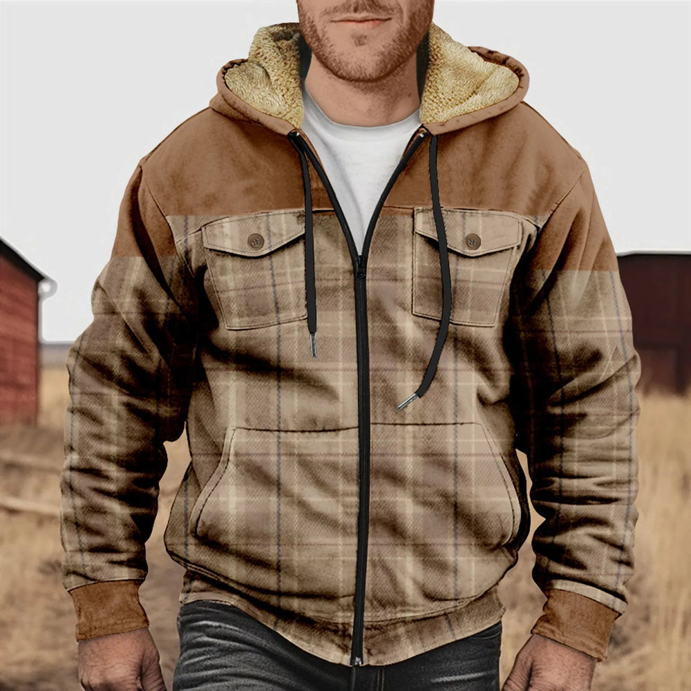 Veste chemise homme chaude et épaisse pour l'hiver, parfaite pour les couches ou seul. Confort garanti.