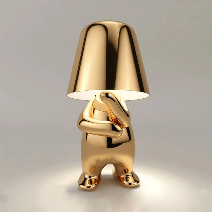 Lampe de table LED LuxeLoom, ornement homme stylisé moderne, idée cadeau, lumière d'ambiance décorative.