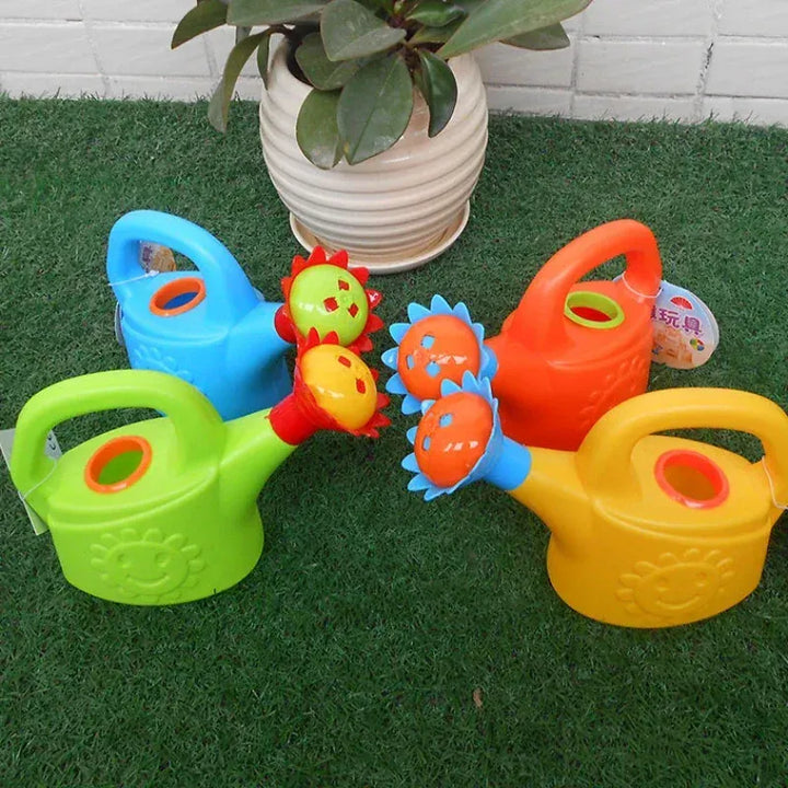 Arrosoir jouet enfant, couleur vive, avec pulvérisateur d'eau pour jardinage ludique en été.