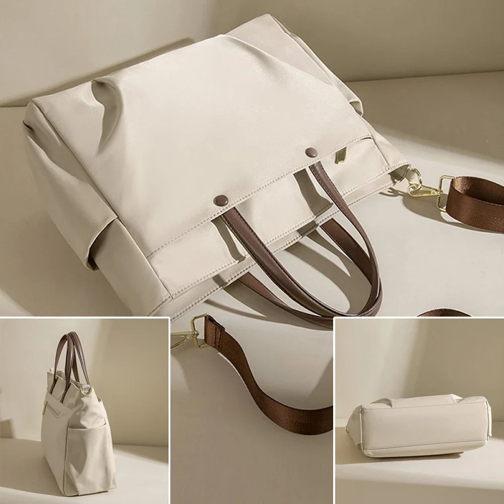 Sac bandoulière femme étudiant grand format, bien organisé, en nylon résistant. Idéal pour cours et fournitures.