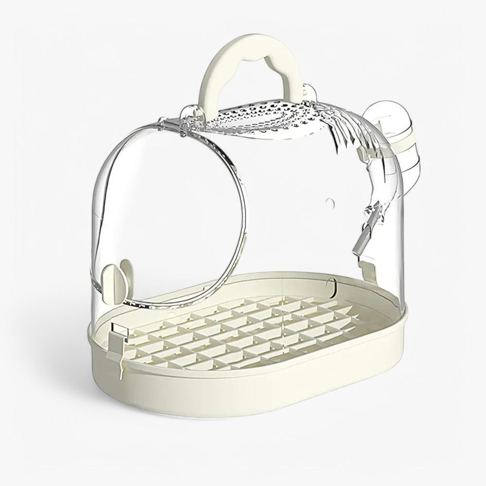 Cage de voyage aérée pour petits animaux domestiques. Parfaite pour le transport sécurisé des hamsters et oiseaux.