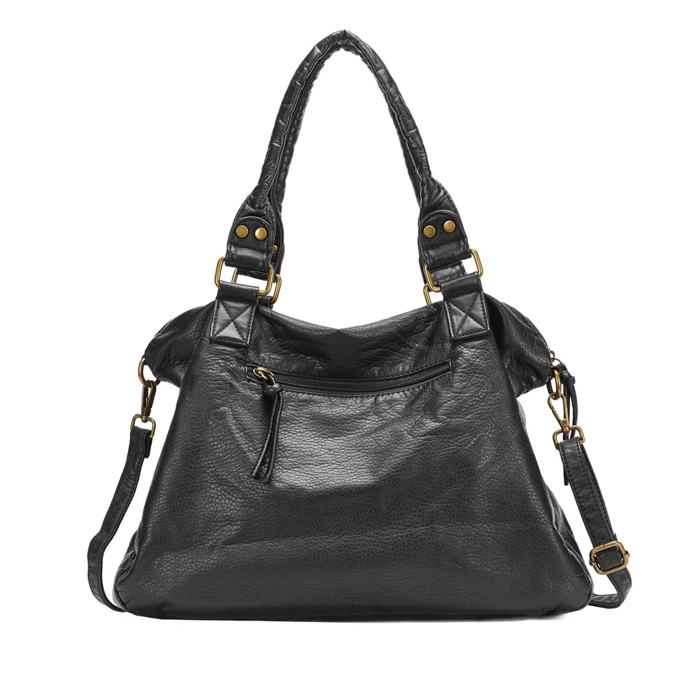 Élégant sac épaule femme vintage, grand et spacieux pour les cours, style hobo moderne et polyvalent.