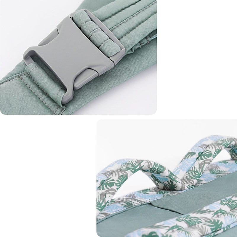 Porte-bébé écharpe ergonomique en tissu maillé, assurant un portage respirant et un soutien sécurisé.