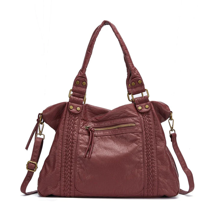 Sac de cours vintage en synthétique pour femme, grand et élégant, parfait pour l'organisation efficace.