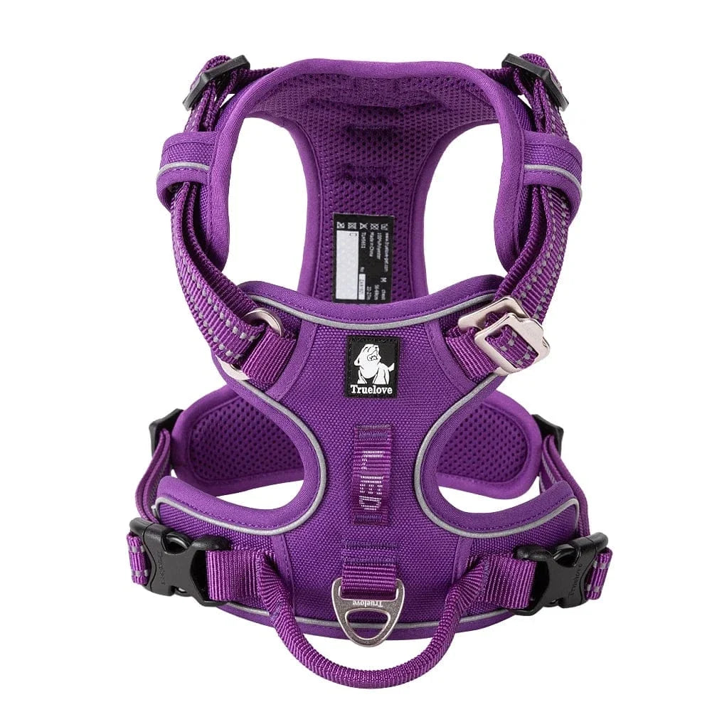 Harnais de sécurité pour chien, ajustable. Rembourré pour un confort durable en extérieur.