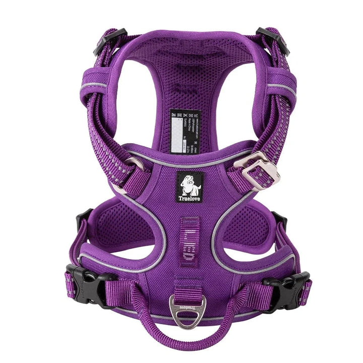 Harnais de sécurité pour chien, ajustable. Rembourré pour un confort durable en extérieur.