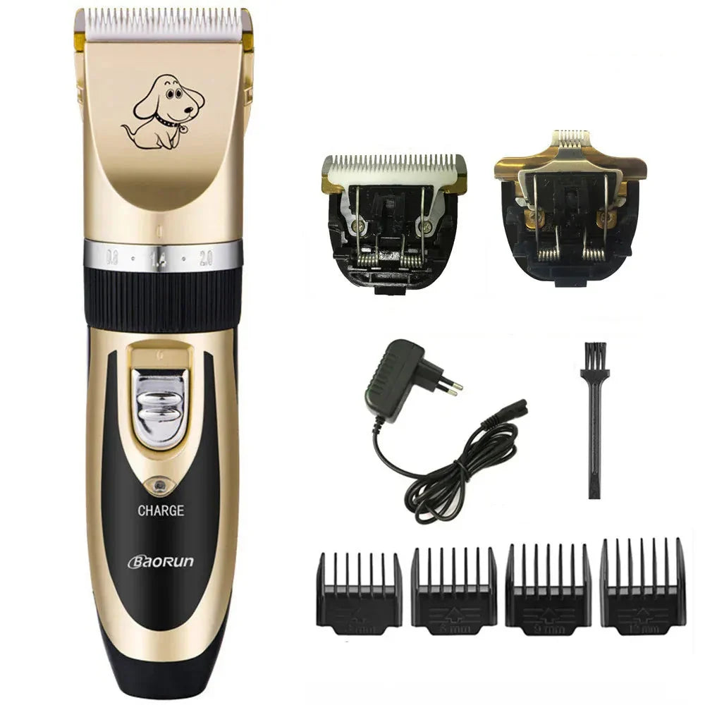 Appareil de toilettage pour chiens, rechargeable, offrant hygiène et coupe douce. Essentiel pour le bien-être animal.