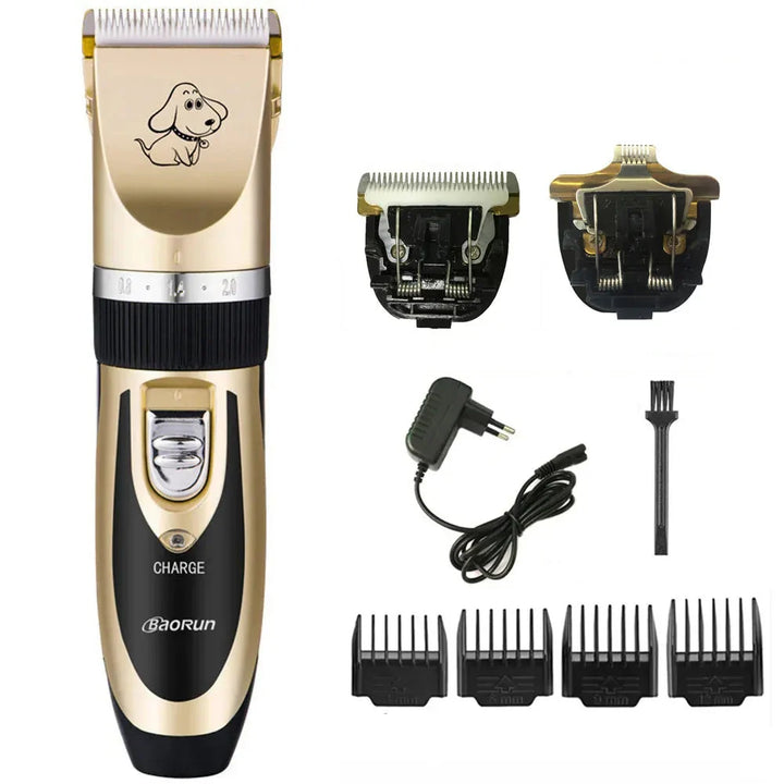 Appareil de toilettage pour chiens, rechargeable, offrant hygiène et coupe douce. Essentiel pour le bien-être animal.