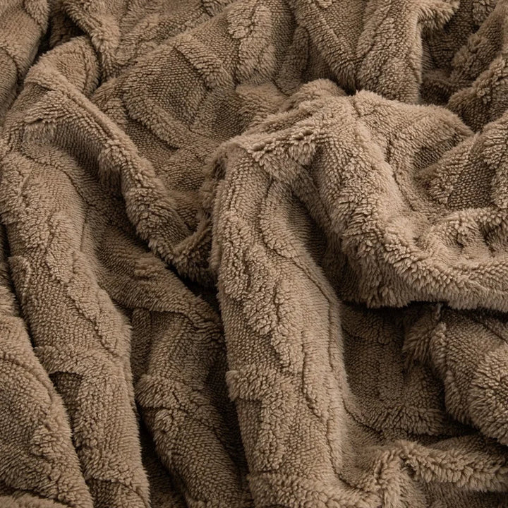 Couverture polaire sherpa premium, chaude et ultra douce, parfaite pour le lit, canapé ou voyage.