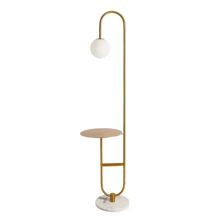 Éclairage d'ambiance LED pour salon: lampe sur pied fonctionnelle avec table d'appoint, lumière chaude réglable.