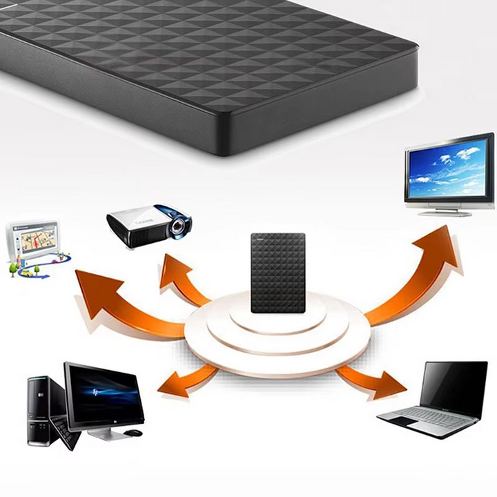Appareil de stockage externe 2 To USB 3.0 pour PC/Mac. Disque dur rapide et compact, parfait pour vos sauvegardes.