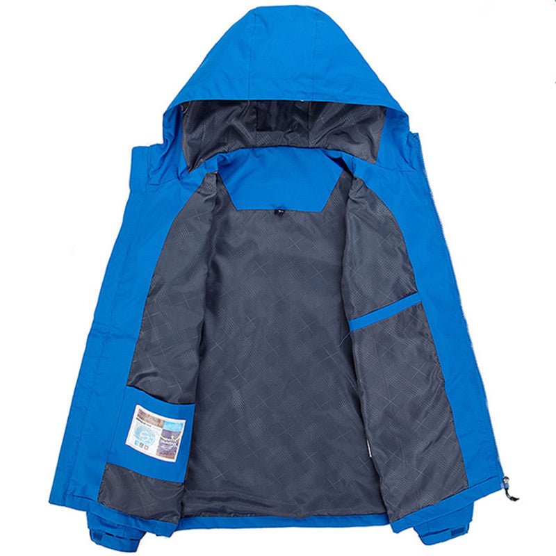 Veste respirante homme imperméable et coupe-vent, capuche. Pour activités sportives, extérieures, automne-hiver.