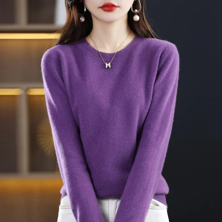 Pull automne/hiver femme, doux et chaud. Style décontracté chic, mode féminine et confortable.