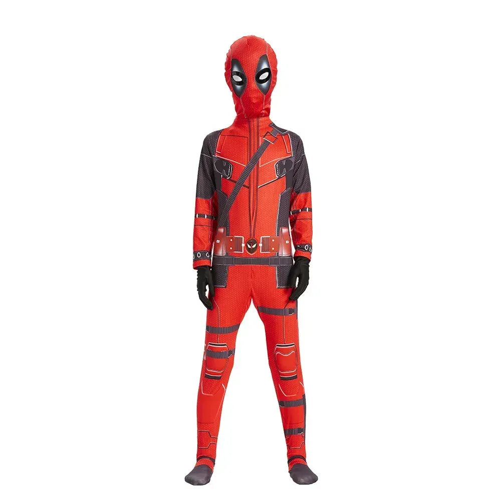 Ensemble cosplay Deadpool junior, parfait pour carnaval.