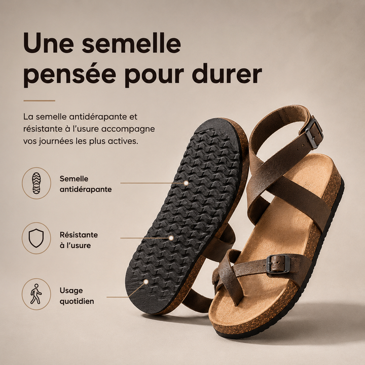 Profil élégant des sandales Selena femmes, parfaites pour les vacances et un confort longue durée.