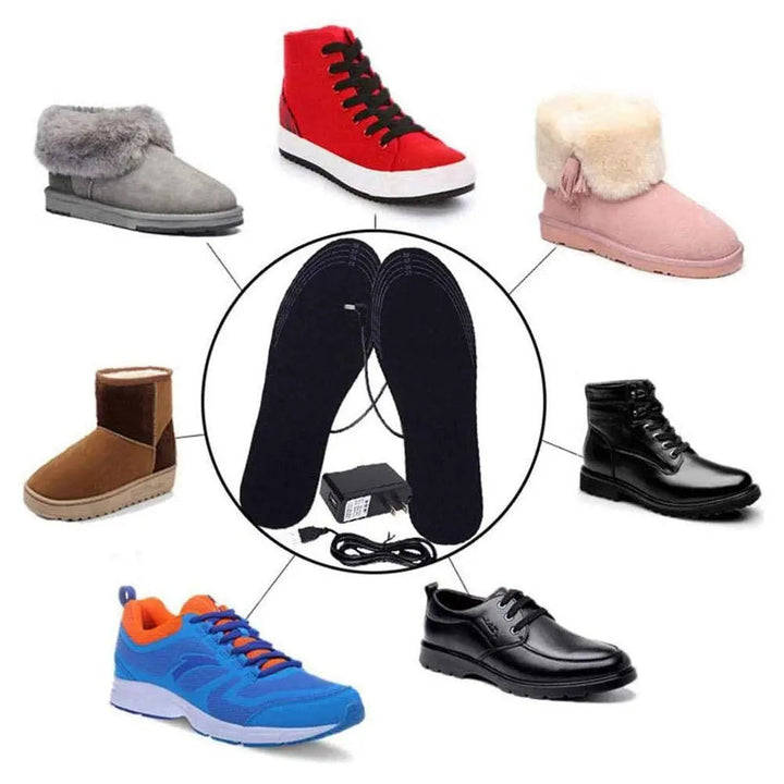 Paire de semelles chauffantes USB pour un confort maximal des pieds. Accessoire indispensable pour affronter l'hiver avec chaleur.