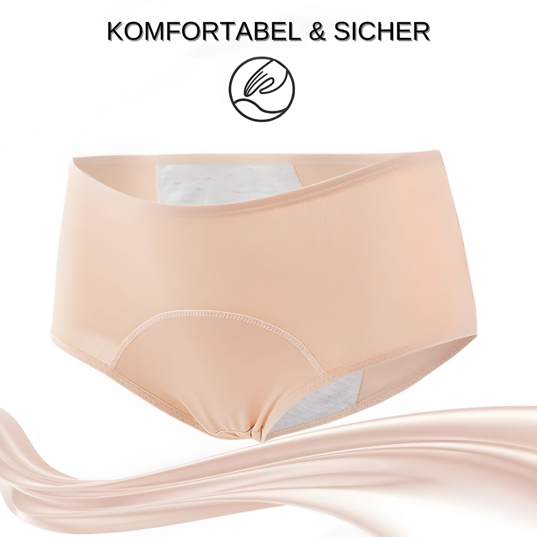 Design épuré de la culotte anti-fuite, parfait pour une discrétion absolue sous toutes les tenues.