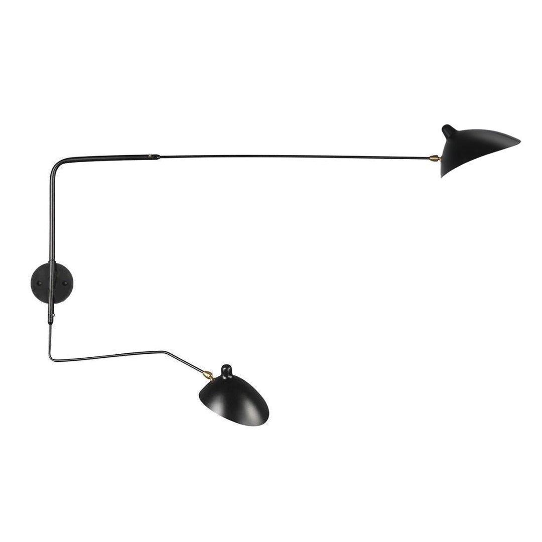 Applique style Mouille, bras réglable, lumière directionnelle pour chambre ou bureau.