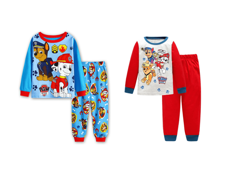 Pyjama enfant Pat Patrouille Chase et Marcus. Ensemble 2 pièces confortable, idéal pour le sommeil et le jeu des jeunes enfants.