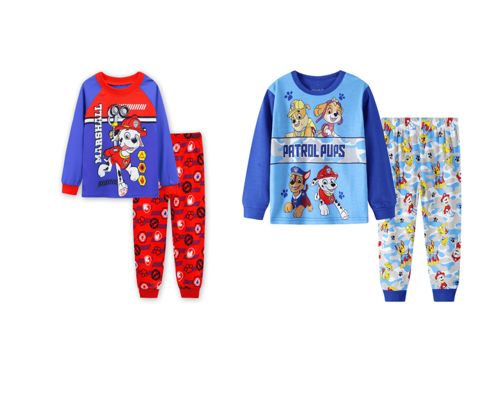 Pyjama dessin animé Pat Patrouille, ensemble 2 pièces vibrant. Confortable et résistant pour les nuits et matins des enfants.