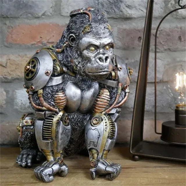 Artisanat unique: sculpture animale steampunk, parfaite pour embellir un espace de travail ou de vie.