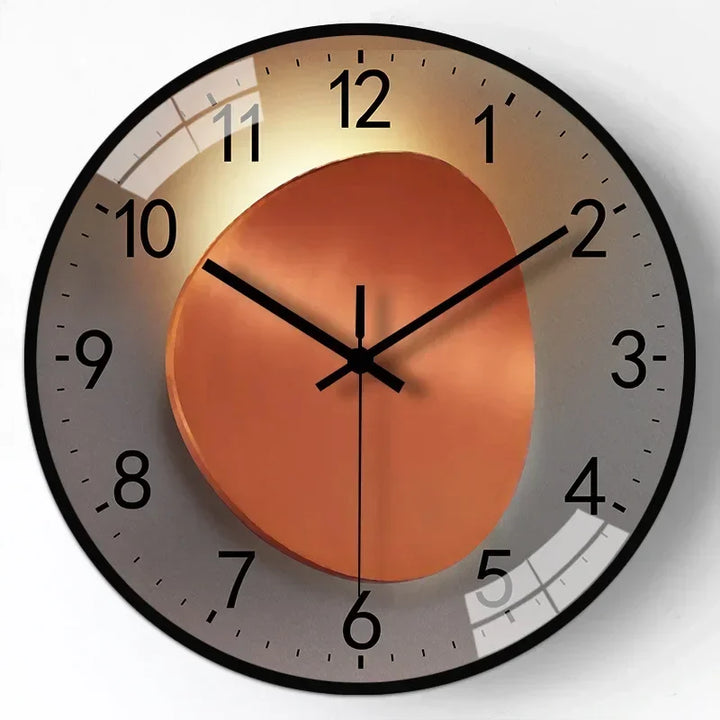 Design classique: horloge murale silencieuse en plastique ABS, pour une décoration maison raffinée.