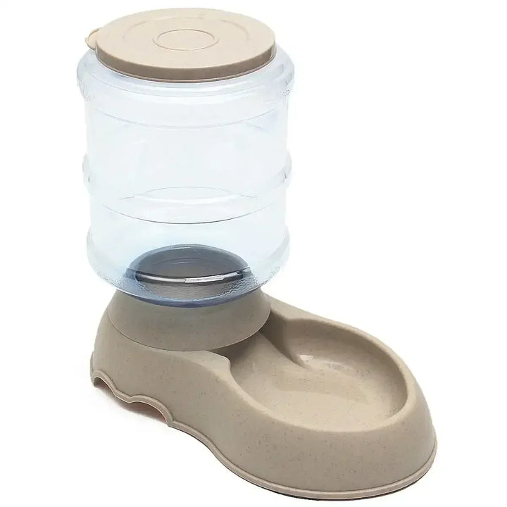 Gamelle automatique en plastique 3.75L pour chien, distributeur de croquettes par gravité.