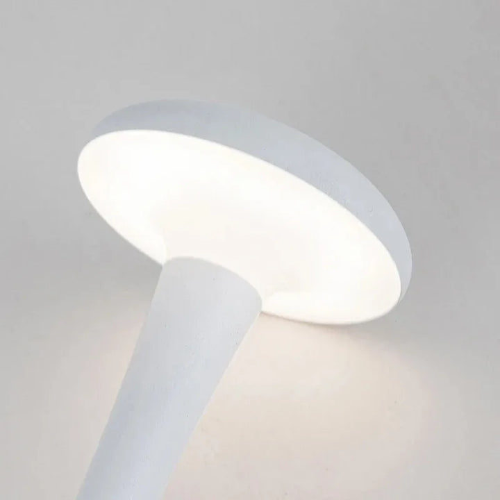 Lampe de table champignon portable, sans fil, rechargeable, idéale intérieur/extérieur, dimmable.