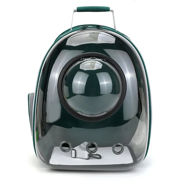 Sac de transport transparent PetRoyale. Votre chat profite de la vue en toute sécurité et bien-être.