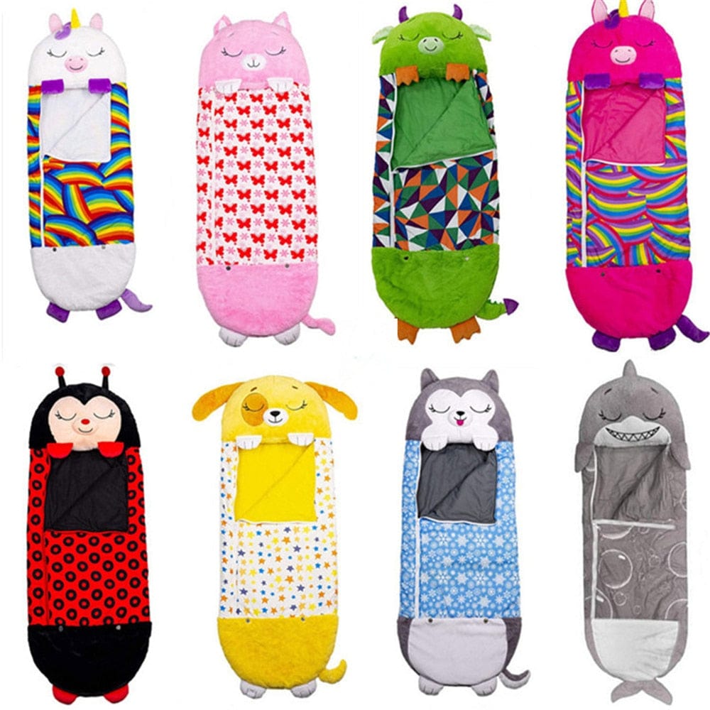 Gigoteuse enfant BisouBag 2-en-1 douillette, convertible en coussin de jeu, pour sieste confortable.