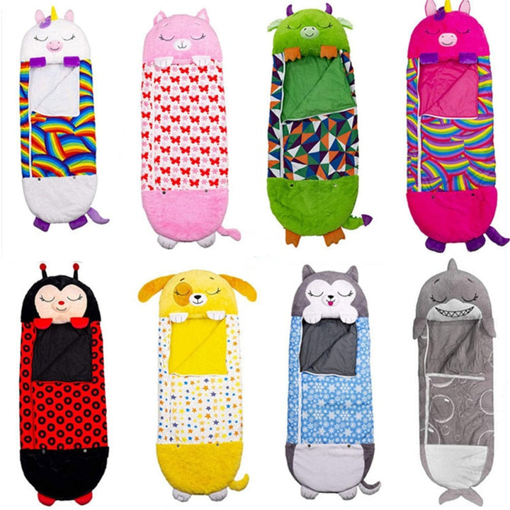 Gigoteuse enfant BisouBag 2-en-1 douillette, convertible en coussin de jeu, pour sieste confortable.