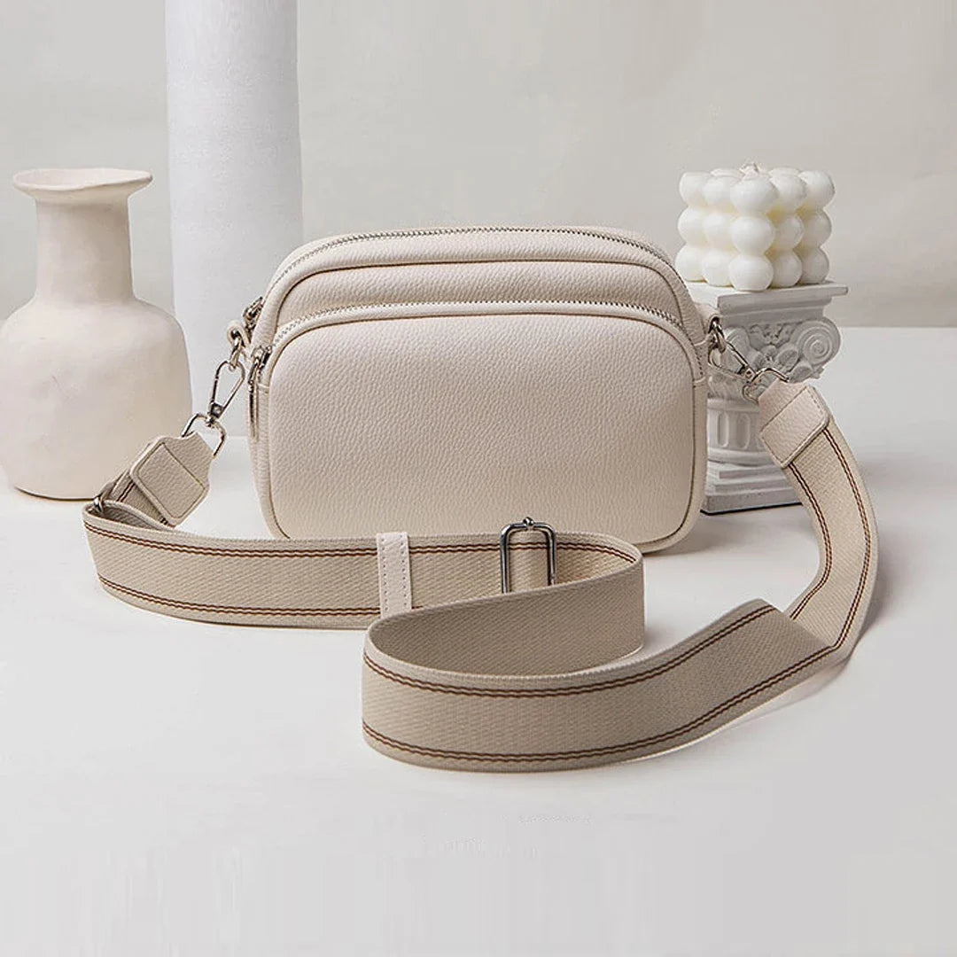 Sac banane femme rectangulaire chic en similicuir, noir, taupe, crème, caramel, accessoire mode polyvalent.