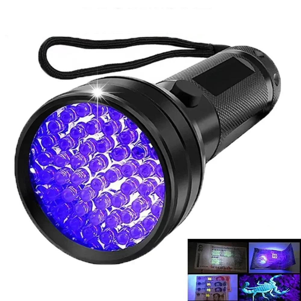 Lampe torche UV 395nm détecteur d'urine de chien et chat, essentielle pour la propreté de la maison et le nettoyage.