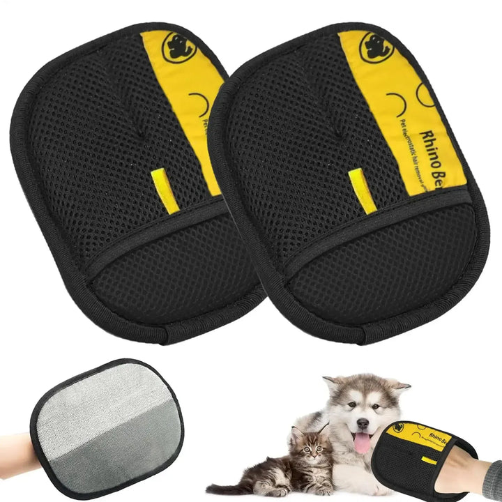 Brosse réutilisable anti-poils pour animaux, enlève efficacement poils de chien et chat sur vêtements et tissus.