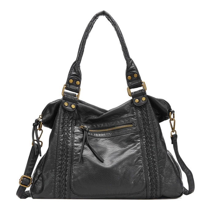 Sac de cours vintage femme élégant, grand sac hobo synthétique avec bandoulière confortable.