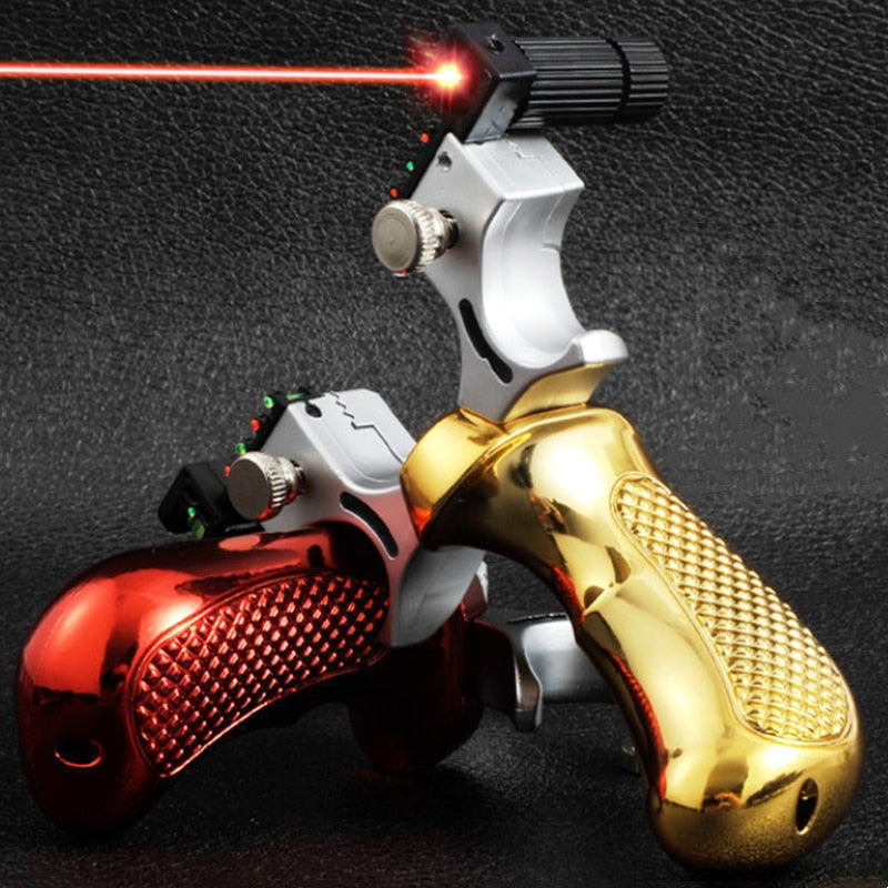 Fronde de chasse professionnelle à laser pour tir extérieur, haute précision pour adultes.