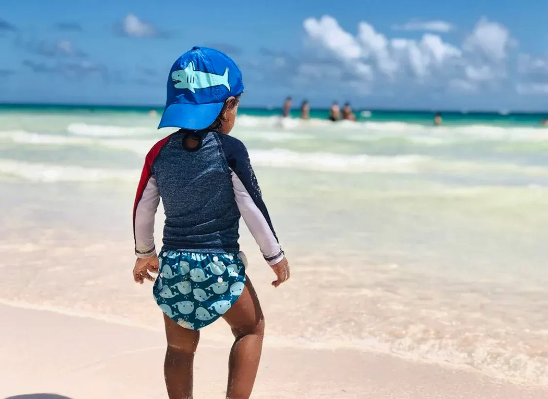 Lot de 2 maillots couches de bain réutilisables pour bébé et enfant, parfaites pour la natation en été.