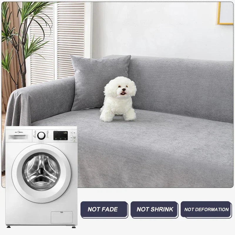 Housse canapé lavable en machine, anti-tache et résistante. Entretien facile pour une maison propre.