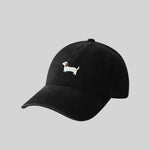 Casquette femme en coton de qualité, broderie teckel, chapeau ajustable pour toutes occasions.